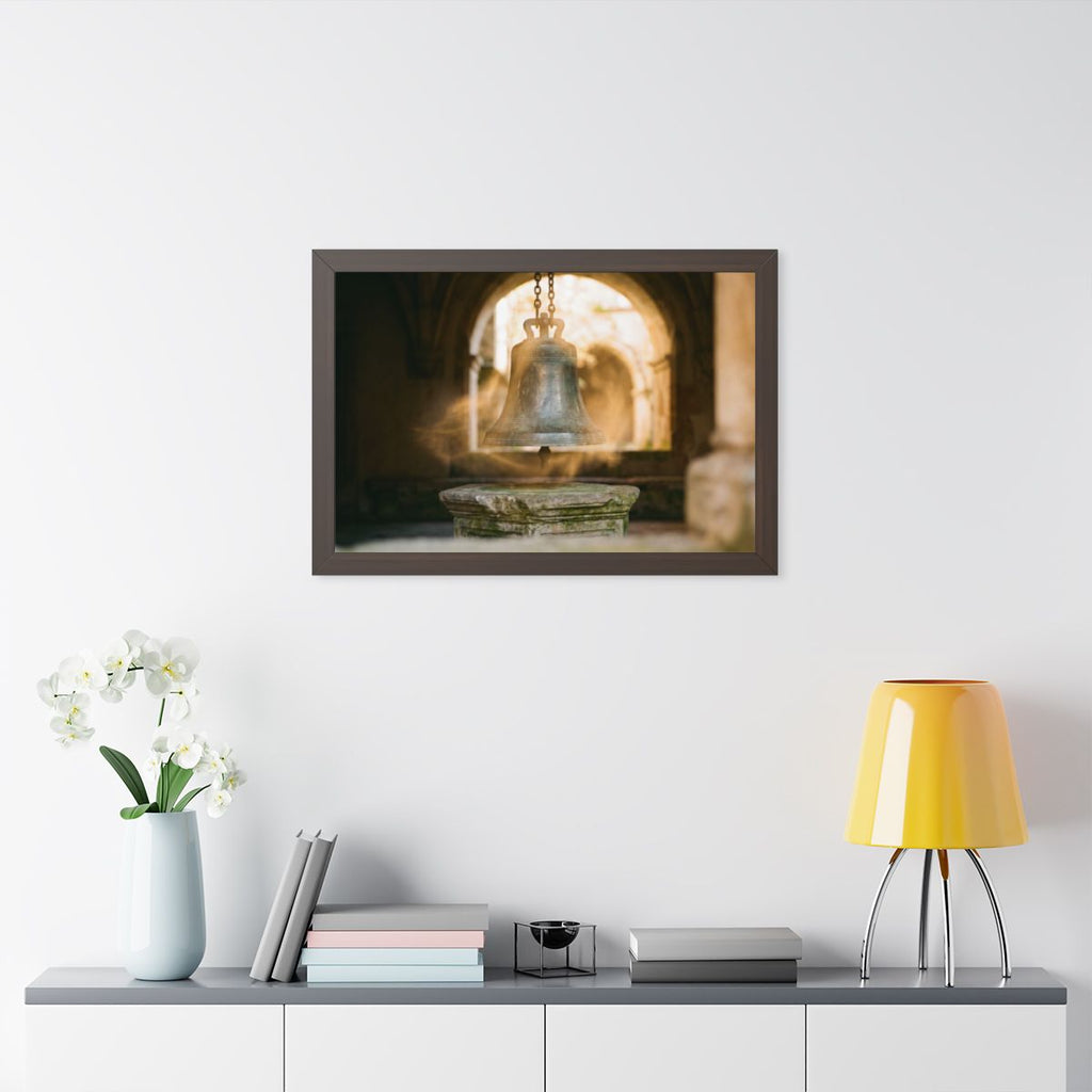 Framed Horizontal Poster - Cloister Bell — Walnut (14×11......