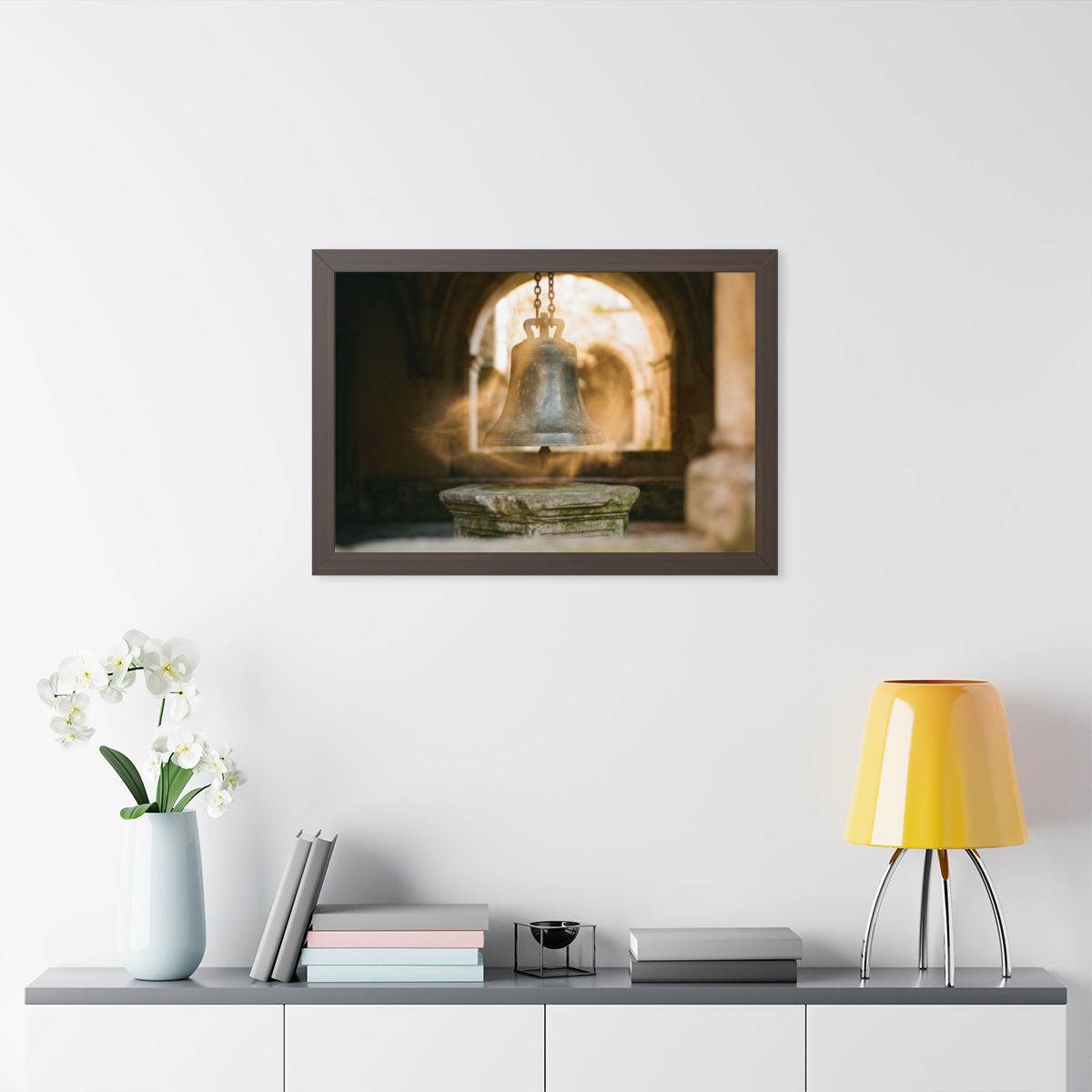 Framed Horizontal Poster - Cloister Bell — Walnut (14×11......