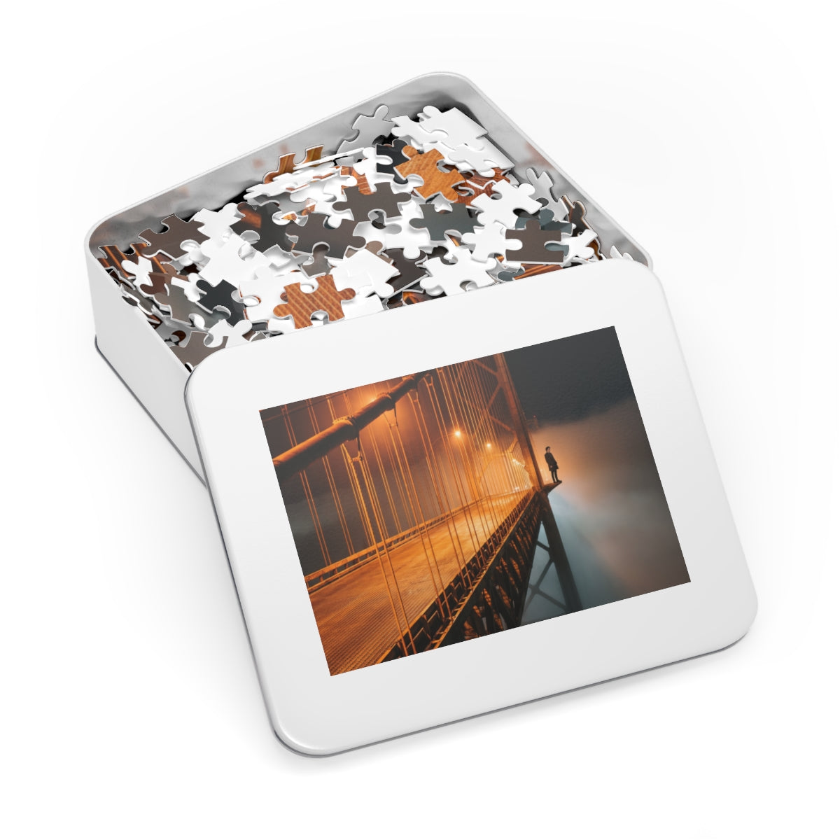 Jigsaw Puzzle with Tin - Nocturne Bridge Solitude (30, 110...