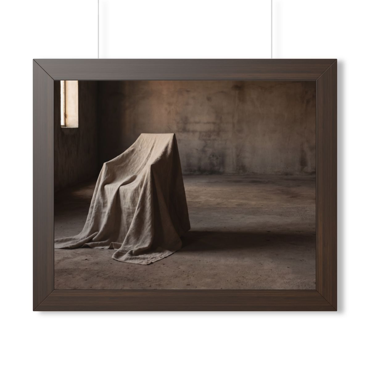 Framed Horizontal Poster - Draped Silence Still Life Art......