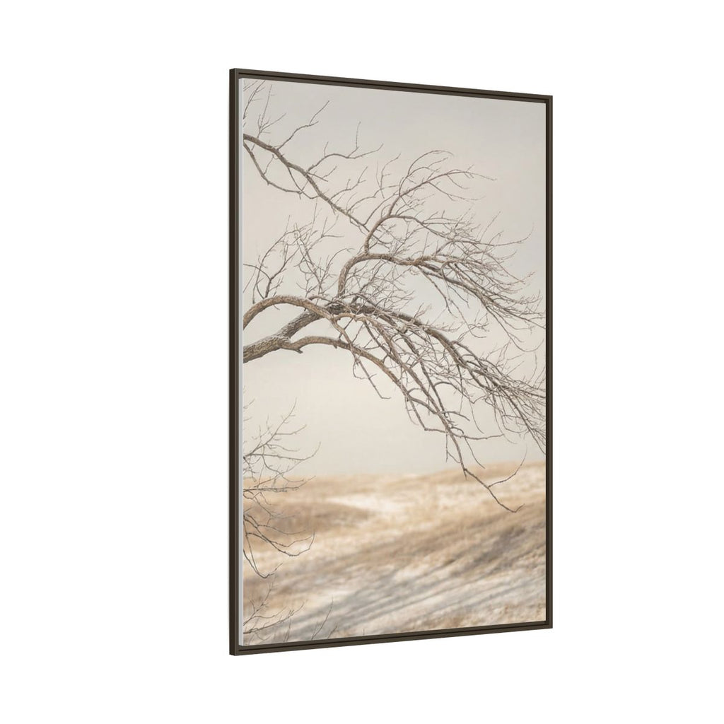 Matte Canvas, Framed - Winter Branch Solitude Landscape — Espresso / 1.25" (8×10, 9×12, 11×14, 12×16, 10×20, 12×18, 16×20, 16×24, 18×24, 12×36, 20×24, 16×32, 20×30, 24×30, 24×32, 16×48, 24×36, 24×48, 30×40, 20×60, 32×48, 30×60 & 40×60)