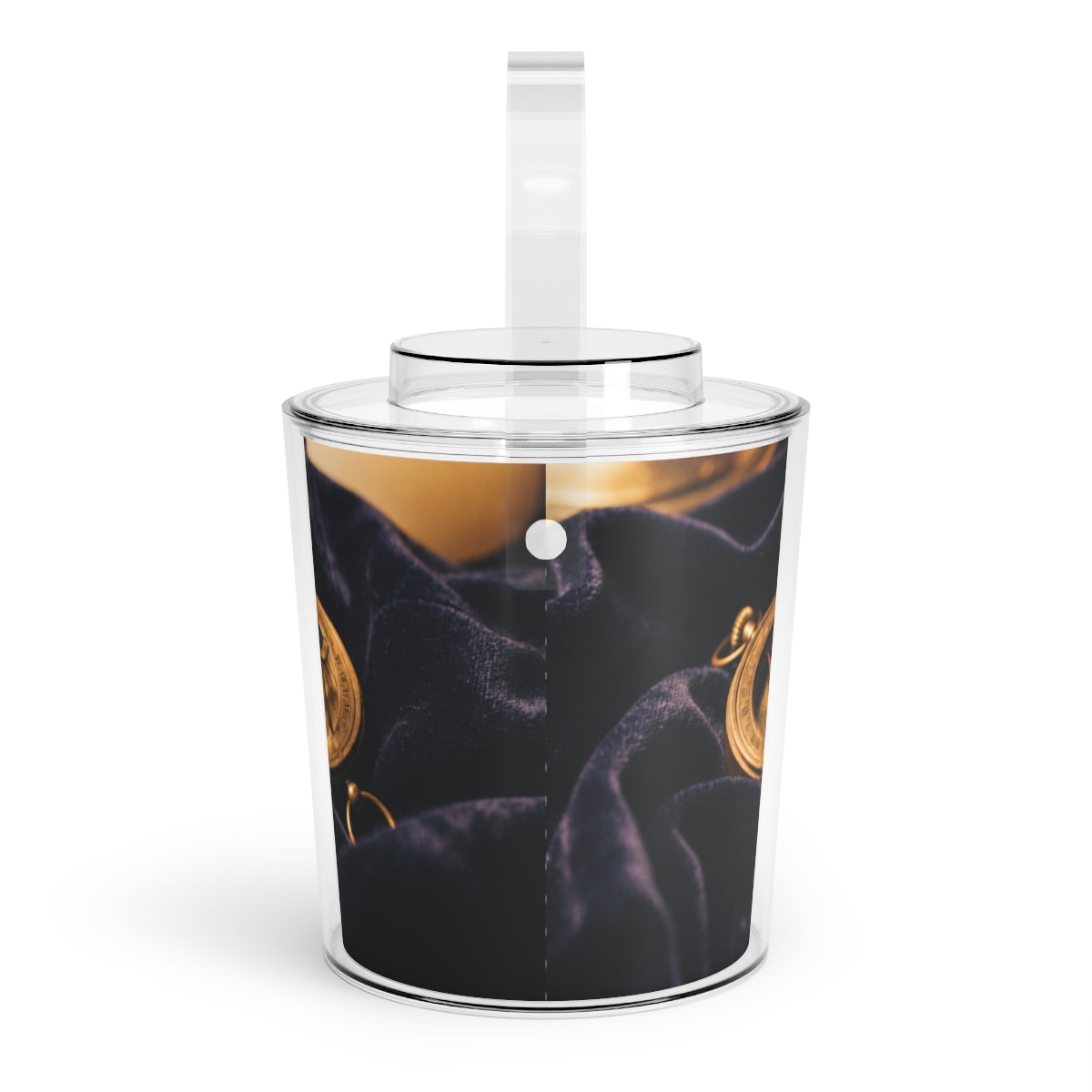 Sundial Compass Ice Bucket with Tongs