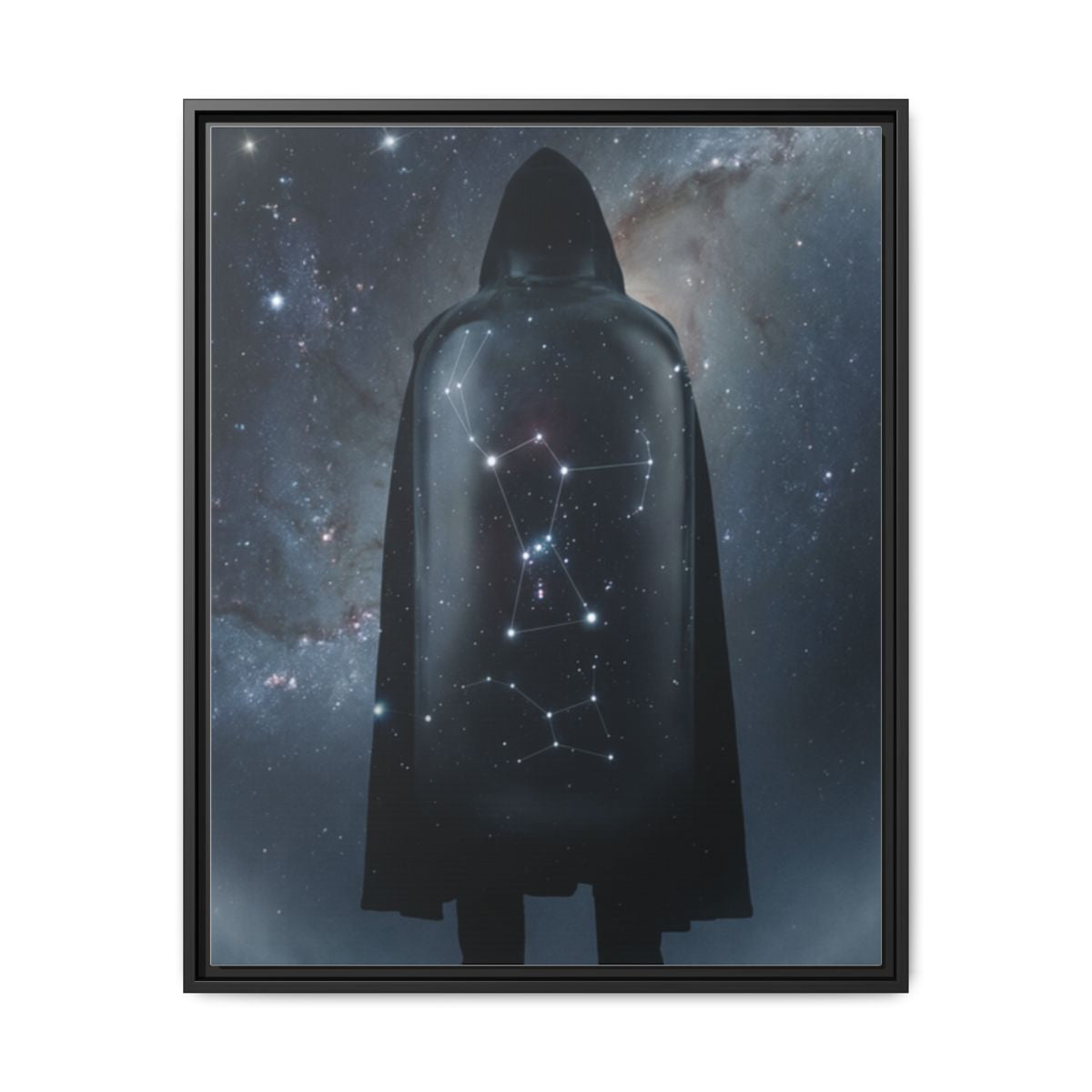 Framed Matte Canvas - Cosmic Sentinel — Black / 1.25" (8×10, 9×12, 11×14, 12×16, 10×20, 12×18, 16×20, 16×24, 18×24, 12×36, 20×24, 16×32, 20×30, 24×30, 24×32, 16×48, 24×36, 24×48, 30×40, 20×60, 32×48, 30×60 & 40×60)