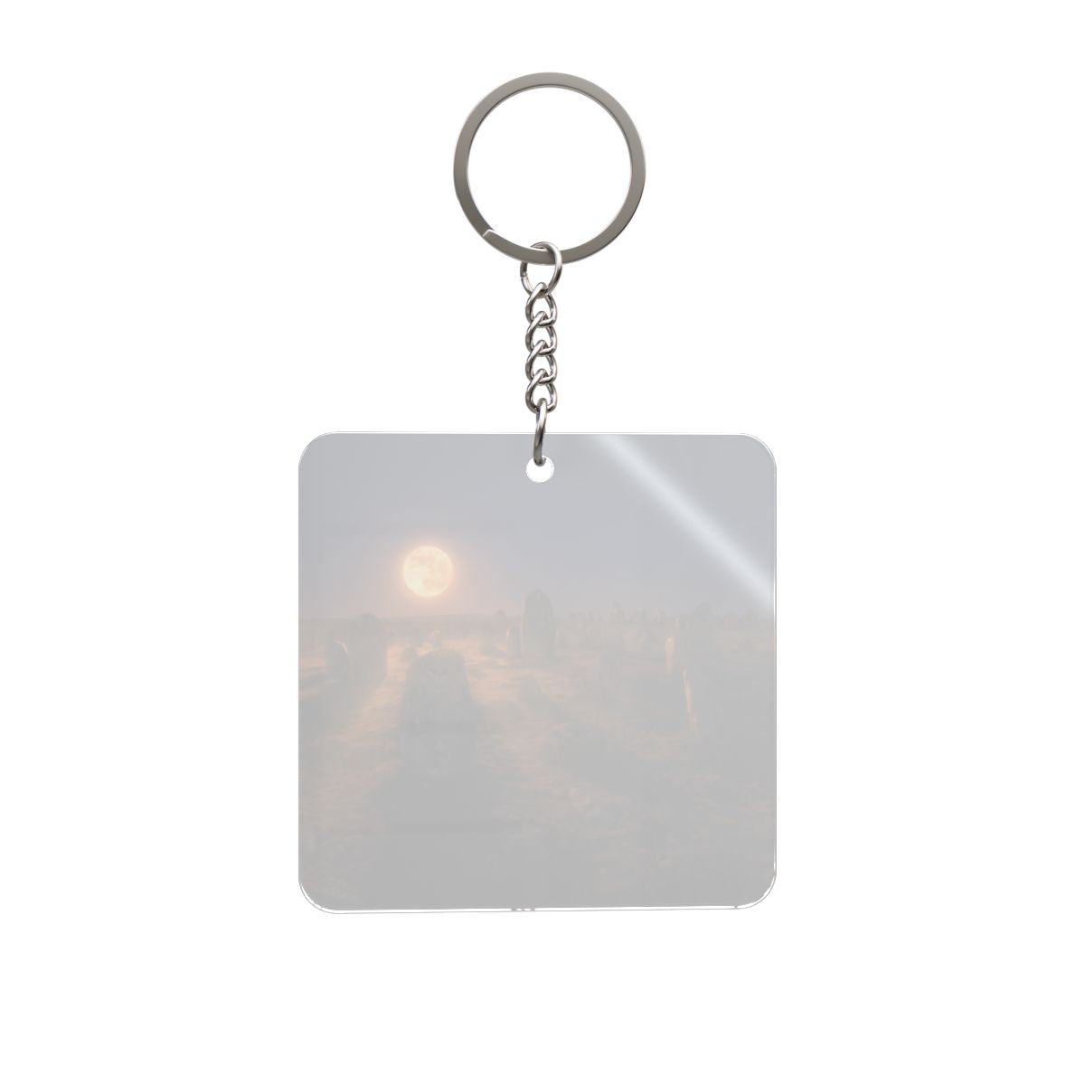 Square Keychain - Mystic Megalith Pocket Charm | Echovira...