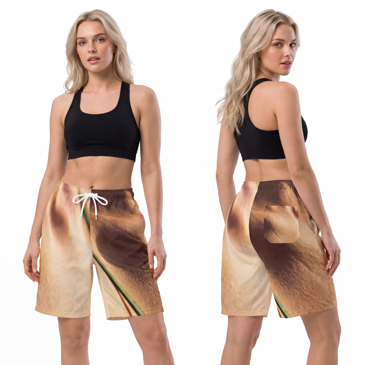Golden Hour Long Shorts - Emerald Sunset active | Echovira...