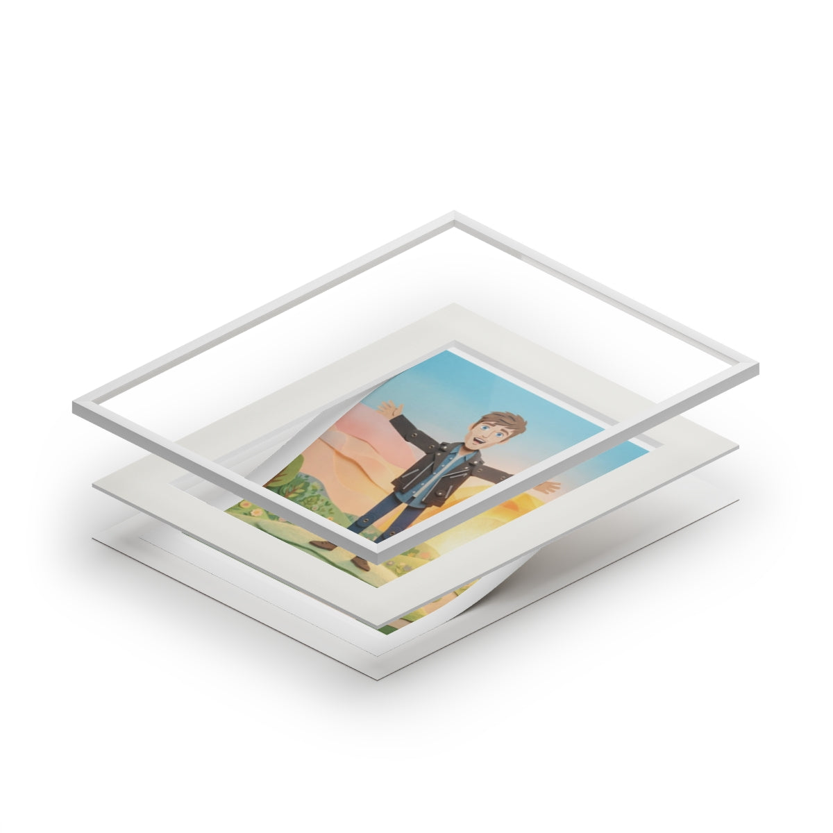 Fine Art Print - Sunny Meadow Paper Frame — Portrait (11×14...