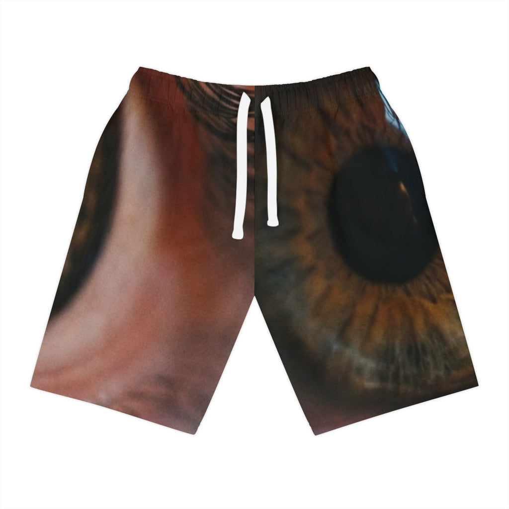 Athletic Long Shorts - Amber Iris Reflection Fine Art Print...