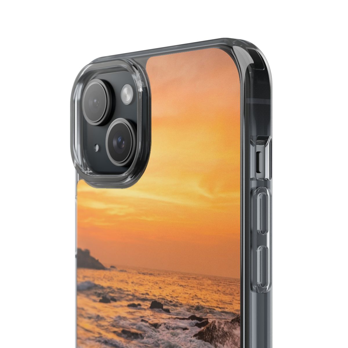 Clear Impact-Resistant Cases - Clear Phone Case - Sunset......