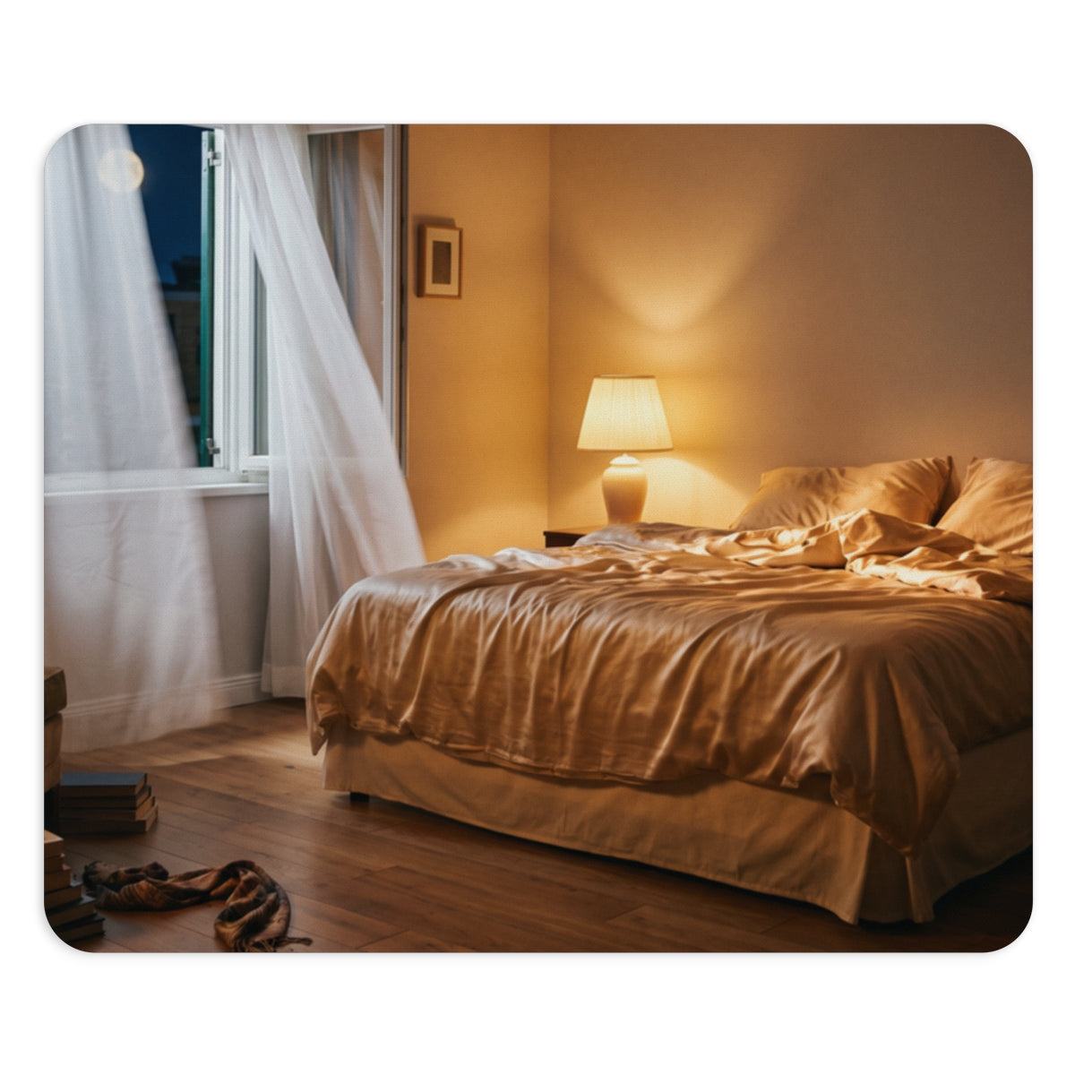Mouse Pad - Midnight Cozy Bedroom | Echovira Gallery