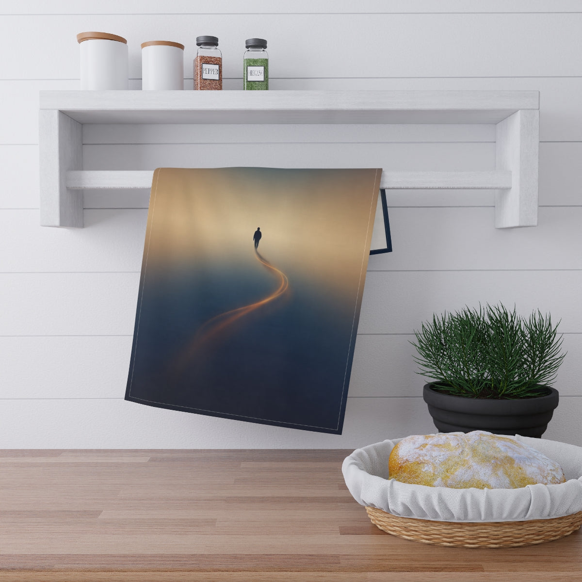 Tea Towels - Solitary Horizon Contemporary Wall Art |...