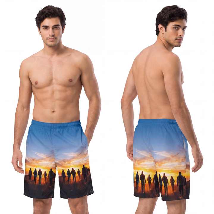 Men's Board Shorts - Sunset Horizon