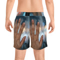 Men's Swim Shorts with Rainy Nocturnal City Art