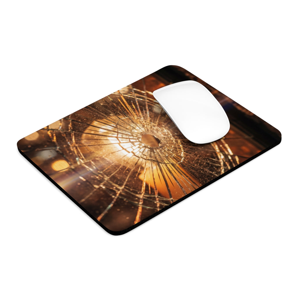 Mouse Pad - Fractured Light Moody Amber Art | Echovira...