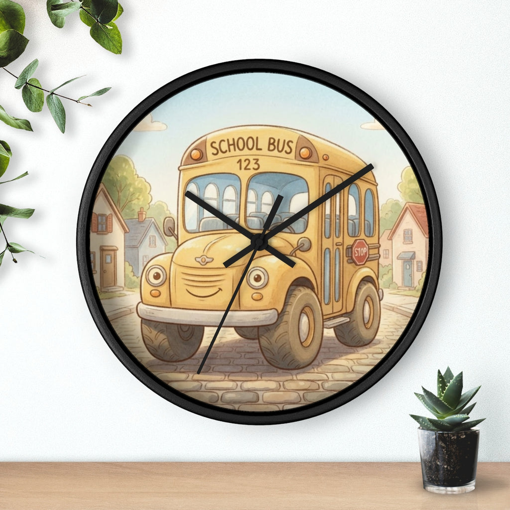 Wall Clock - Storybook School Bus Hour | Echovira Gallery