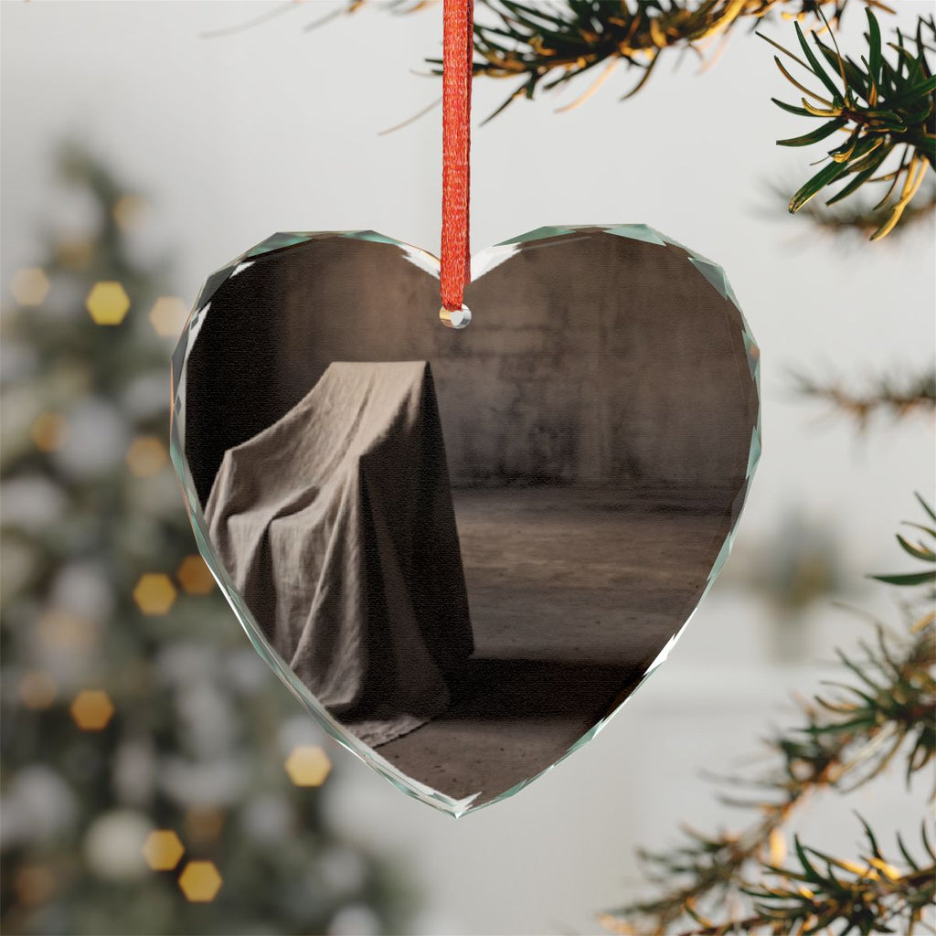 Crystal Glass Ornament - Draped Chair in Earthy Moody... |...