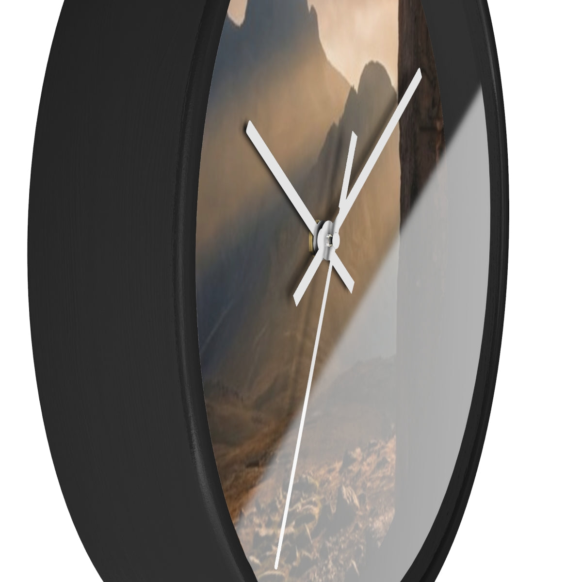 Wall Clock - Mystic Monolith Ancient Persian Mountain Art |...