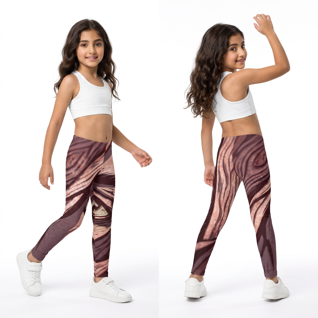Leggings bambini occhio mistico effetto xilografia