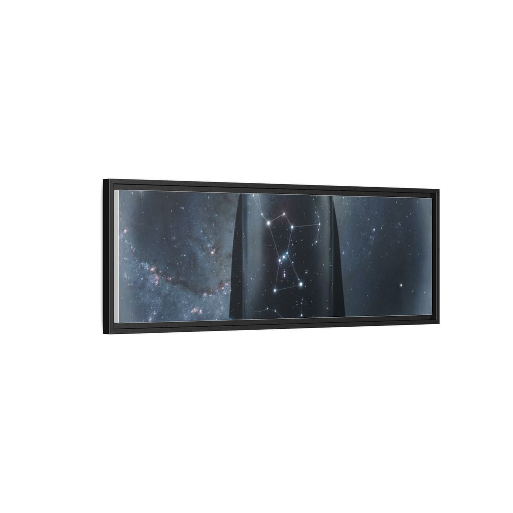 Framed Matte Canvas - Cosmic Sentinel — Black / 1.25" (10×8, 12×9, 14×11, 16×12, 20×10, 18×12, 20×16, 24×16, 24×18, 36×12, 24×20, 32×16, 30×20, 30×24, 32×24, 48×16, 36×24, 48×24, 40×30, 60×20, 48×32, 60×30 & 60×40)