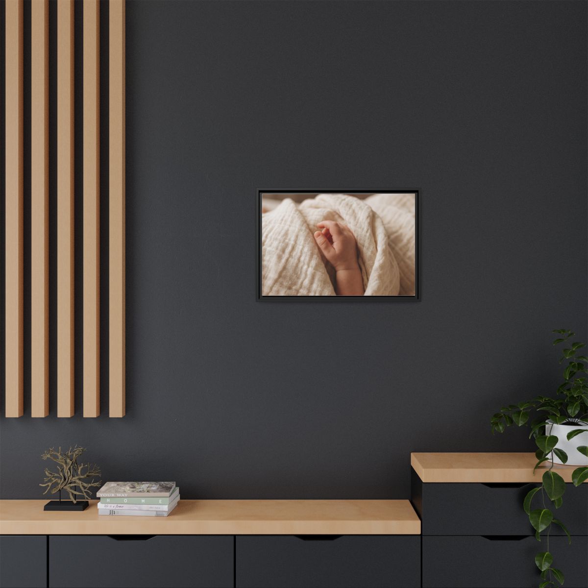Framed Canvas - Minimalist Decor — Black / 1.25"