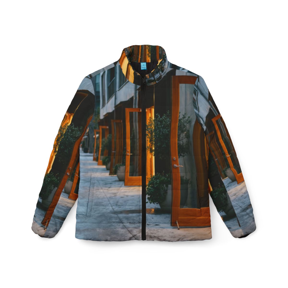 Women's Puffer Jacket - Twilight Walkway | Echovira Gallery