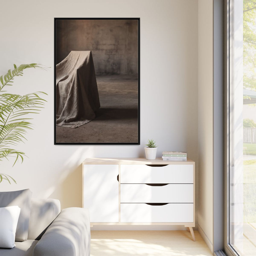Matte Canvas, Framed - Draped Silence Still Life Art... |...