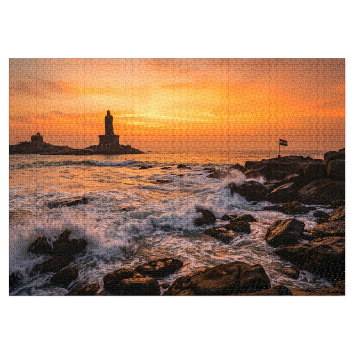 Jigsaw Puzzle with Tin - Coastal Sunrise