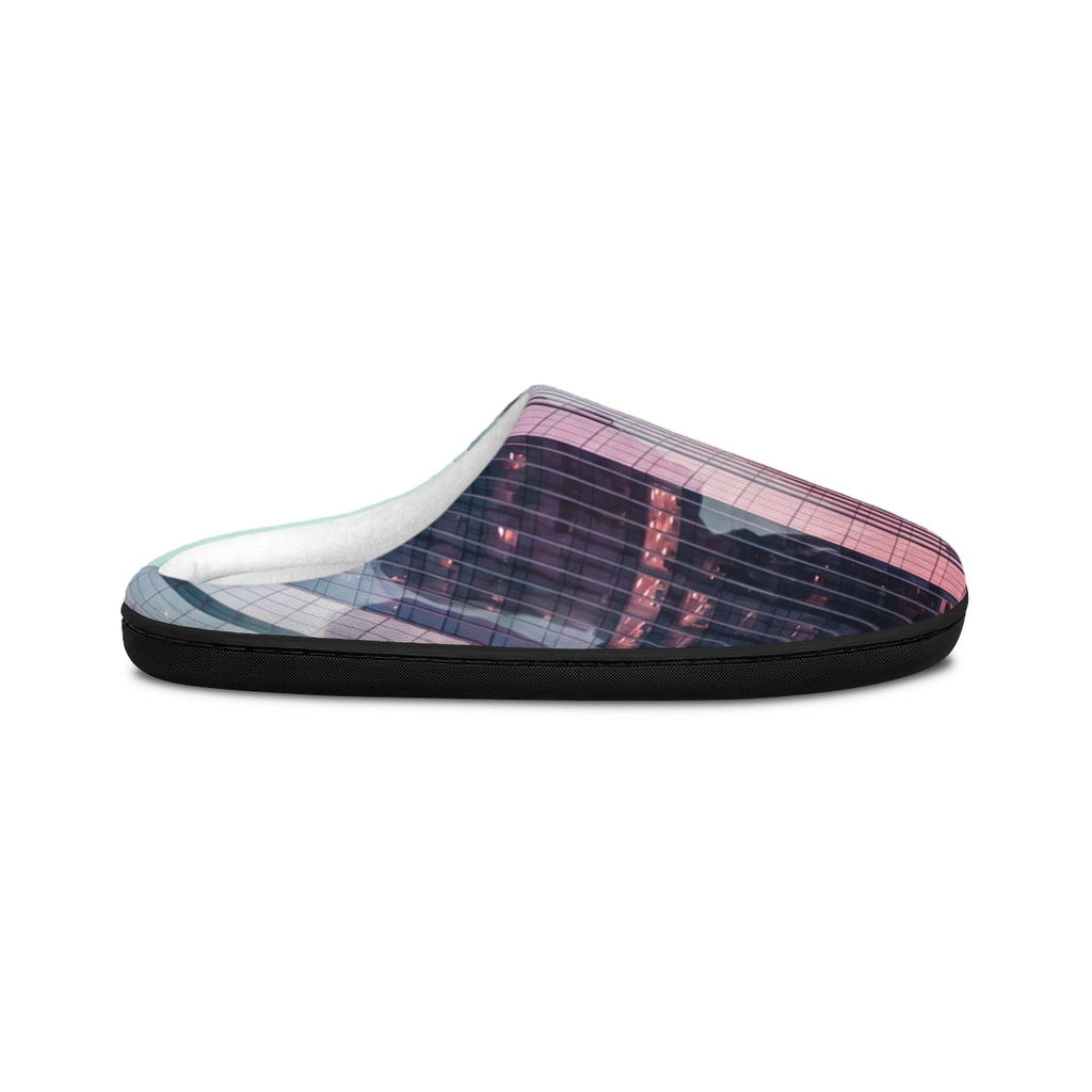 Women's Indoor Slippers with City Reflection Art