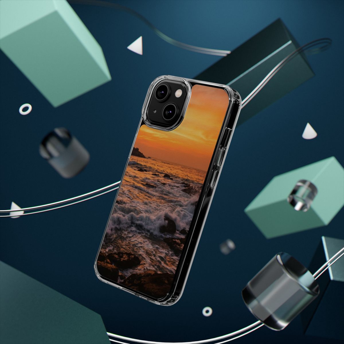 Clear Impact-Resistant Apple iPhone Cases - Kanyakumari Golden Hour | iPhone 17 Pro Max, 17 Pro, 17 Air & More