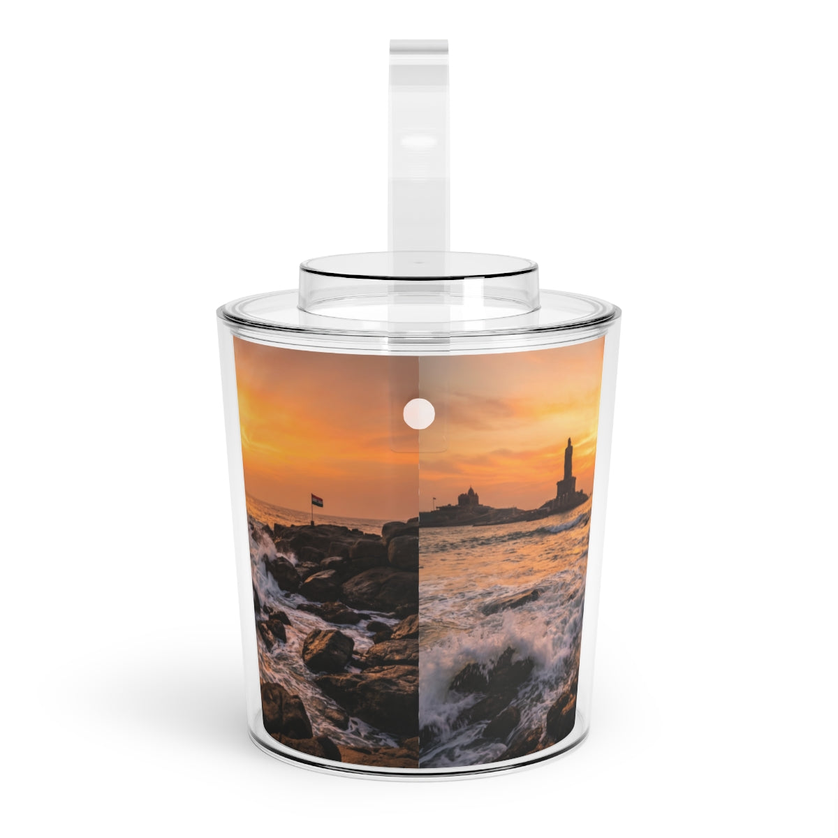 Ice Bucket with Tongs - Ice Bucket - Golden Coastal...