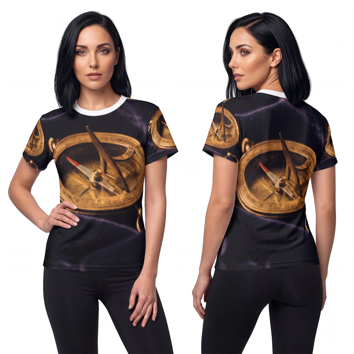 Women's Brass Sundial Cut and Sew Tee