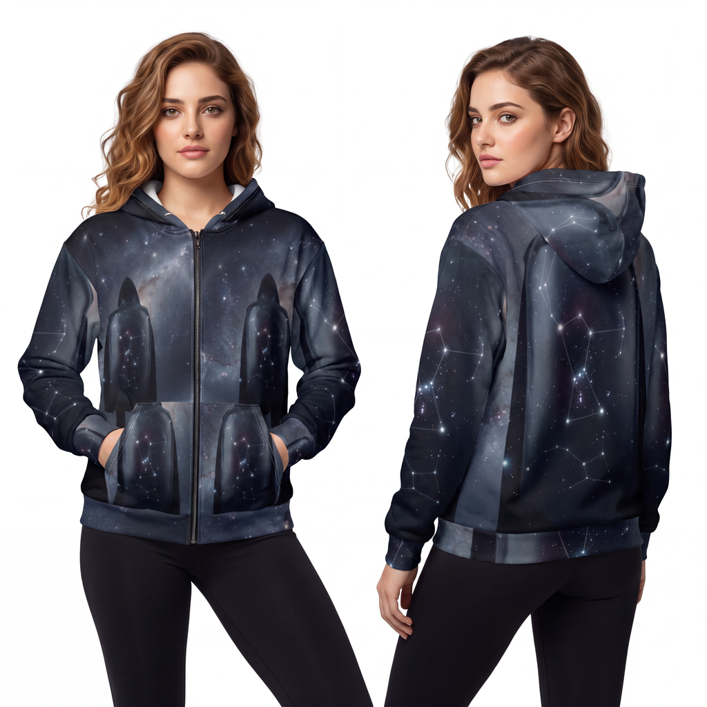 Unisex Zip Hoodie - Orion Constellation | Echovira Gallery