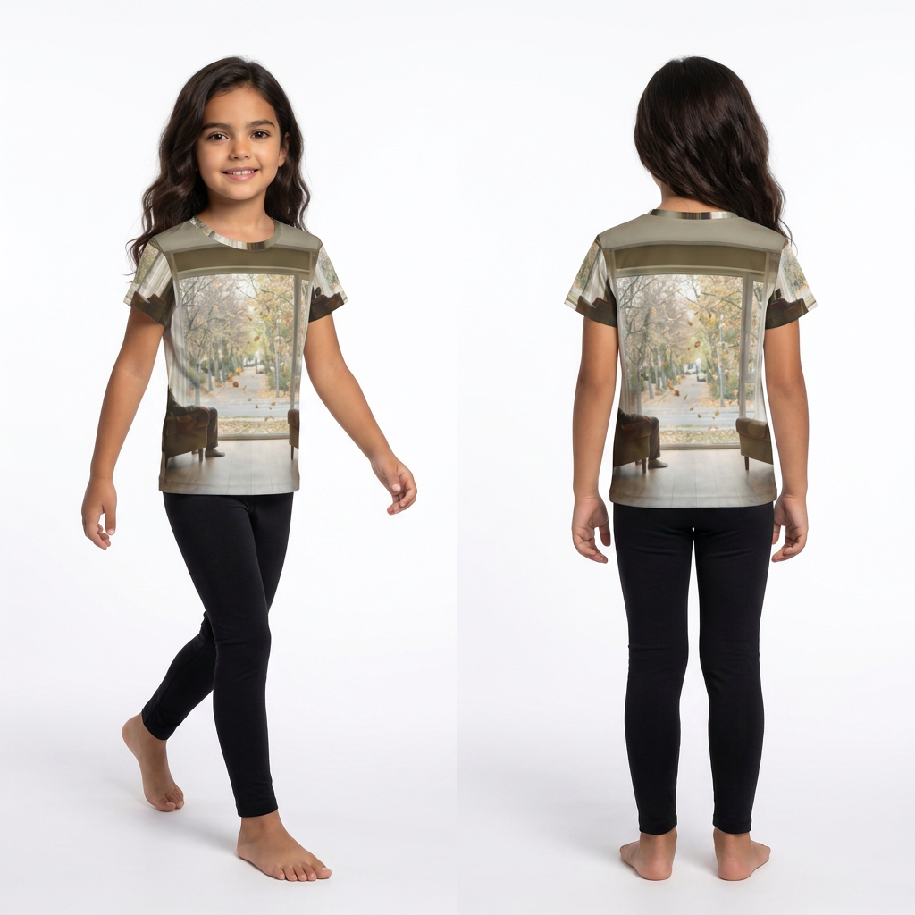 Kids Sports Jersey Autumn Window Art
