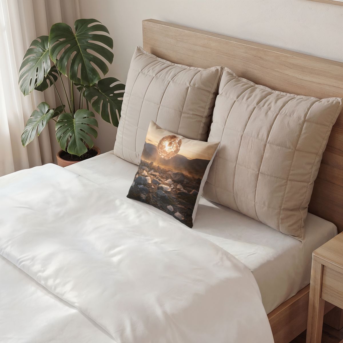 Poly Velvet Pillow - Frozen Peak | Echovira Gallery