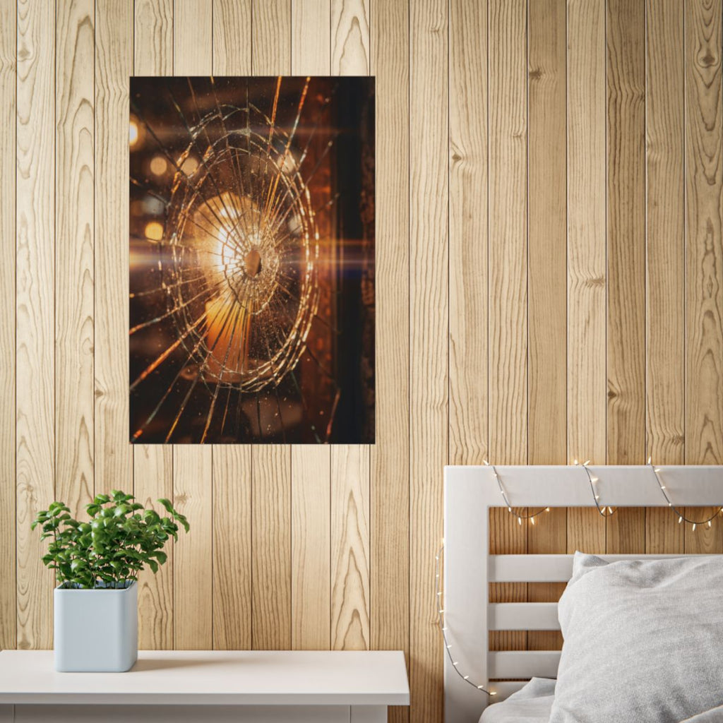 Unframed Posters - Fractured Light Shattered Glass Art... |...
