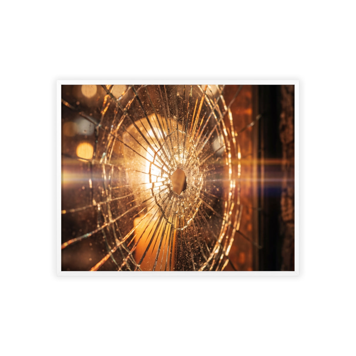 Wood Framed Poster - Cinematic Fracture
