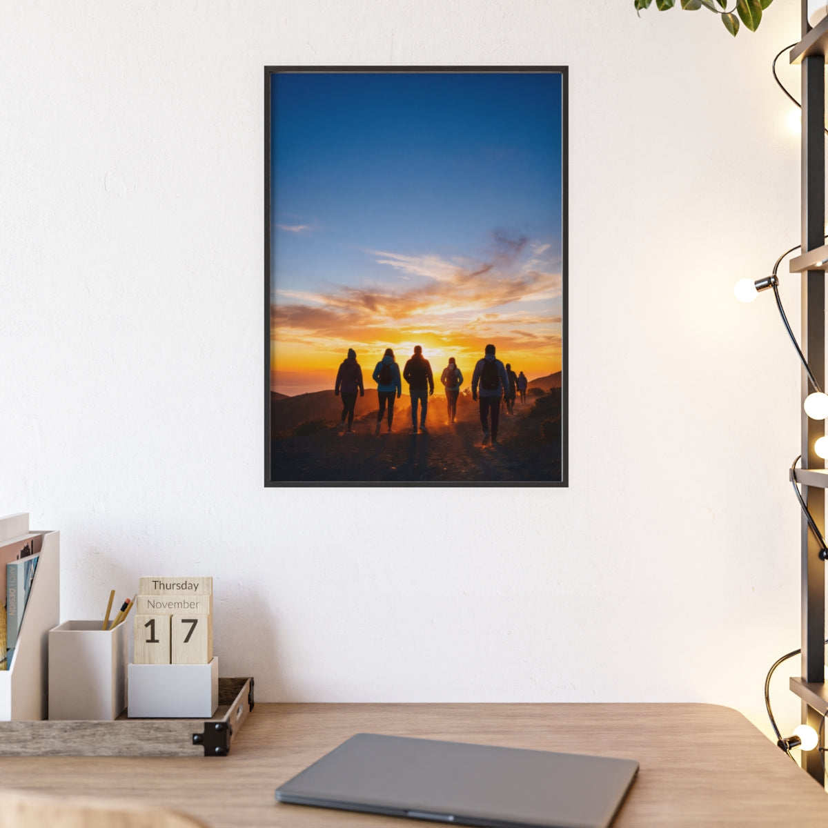 Posters with Wooden Frame - Sunrise Journey