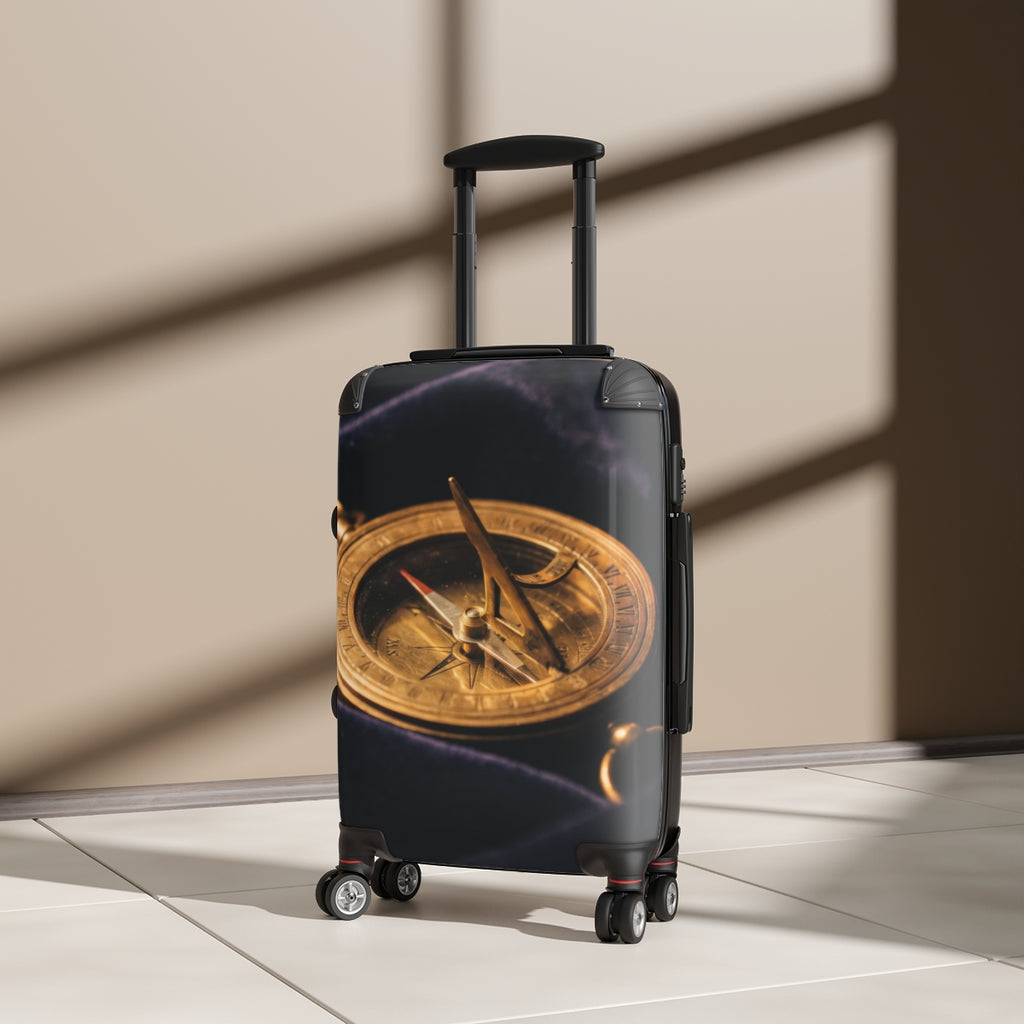 Vintage Brass Sundial Compass Suitcase