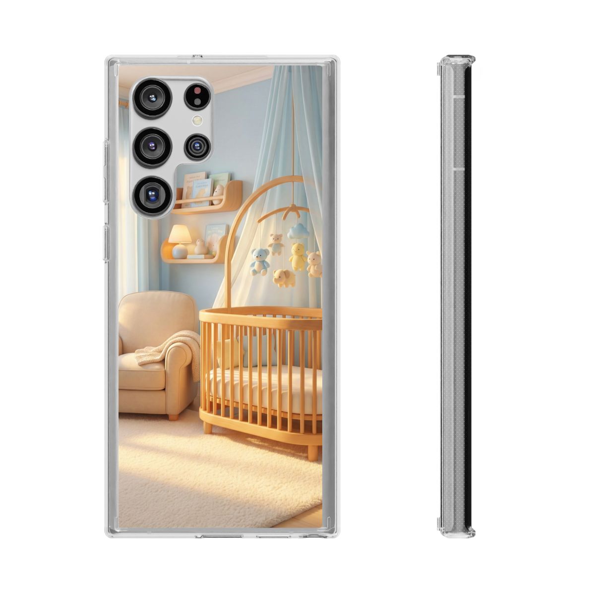 Clear Impact-Resistant Cases - Soft Blue Clear Phone Case...