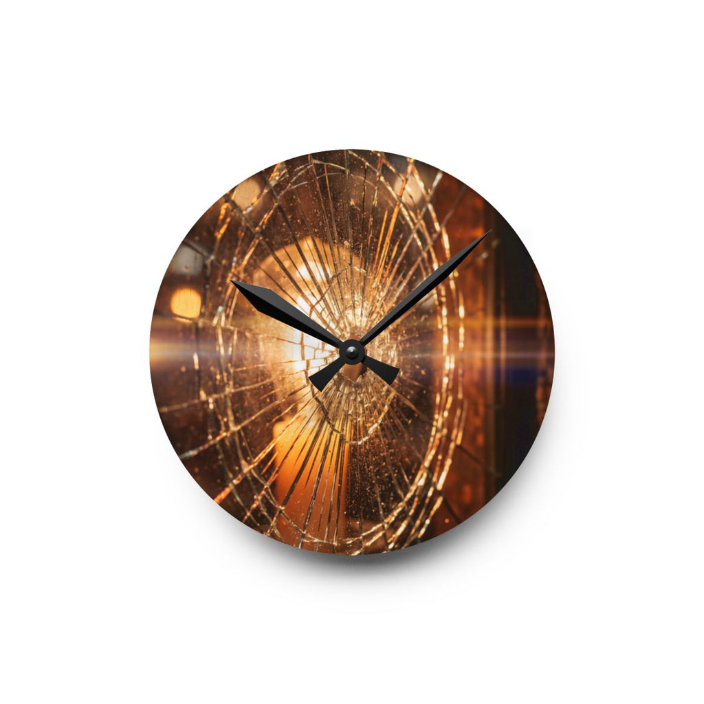 Acrylic Wall Clock - Fractured Glow
