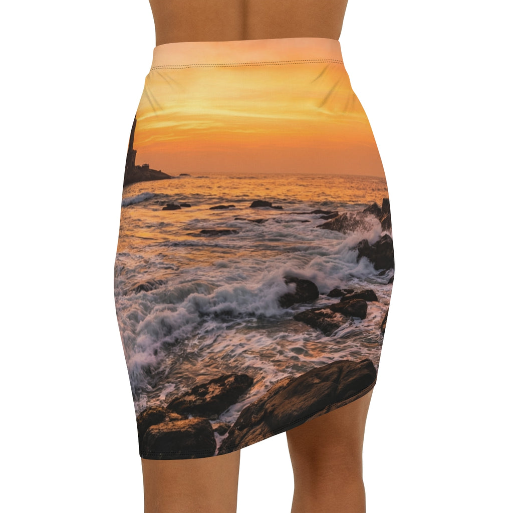 Pencil Skirt - Majestic Sunrise