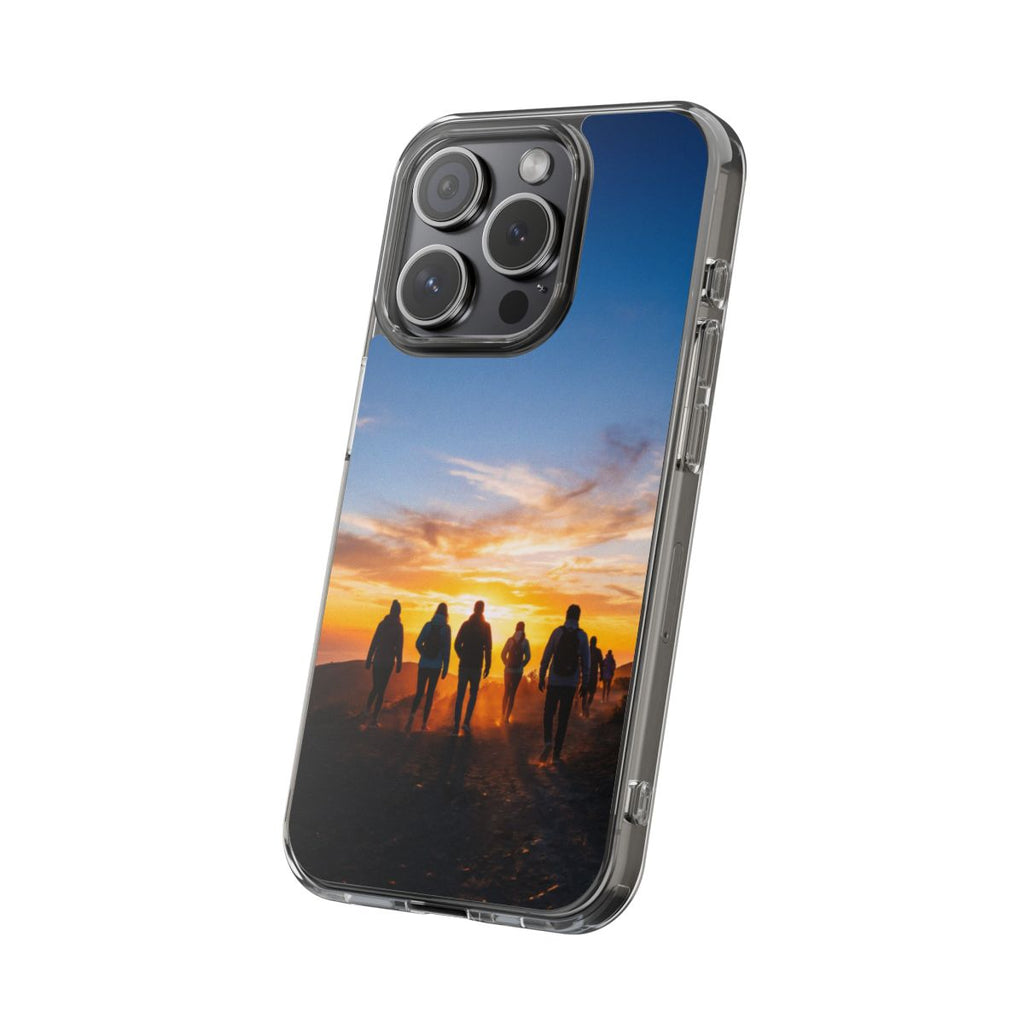 Clear Impact-Resistant Cases - Clear Phone Case - Sunset...