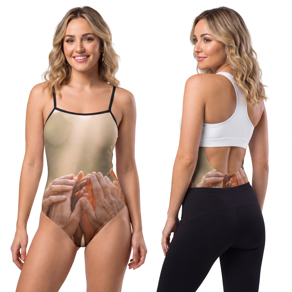 Women's One-piece Swimsuit - Golden Rays of Unity Wall Art |...