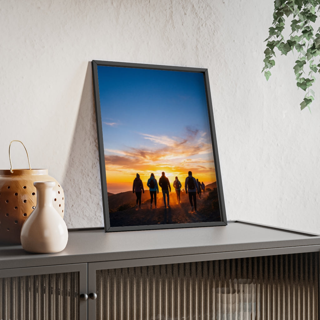 Posters with Wooden Frame - Sunrise Journey
