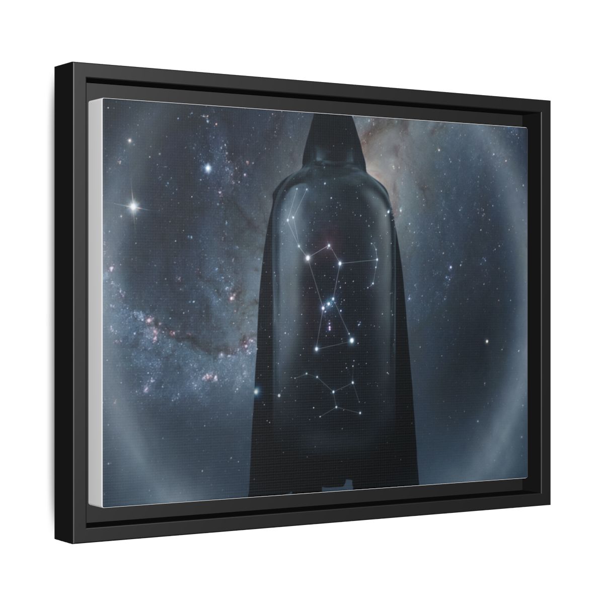 Framed Matte Canvas - Cosmic Sentinel — Black / 1.25" (10×8, 12×9, 14×11, 16×12, 20×10, 18×12, 20×16, 24×16, 24×18, 36×12, 24×20, 32×16, 30×20, 30×24, 32×24, 48×16, 36×24, 48×24, 40×30, 60×20, 48×32, 60×30 & 60×40)