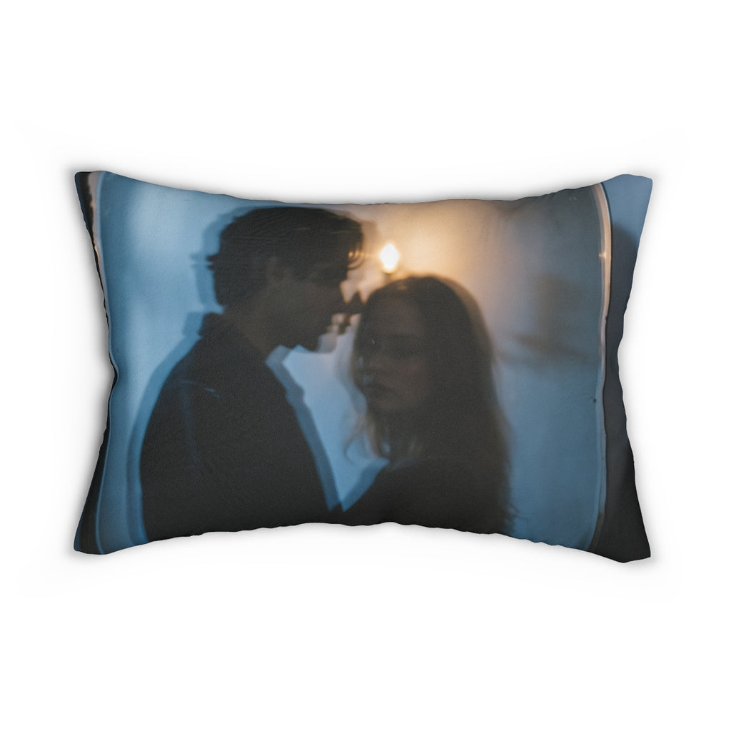 Midnight Shadow Lumbar Pillow - Cozy Bed Accent | Echovira...