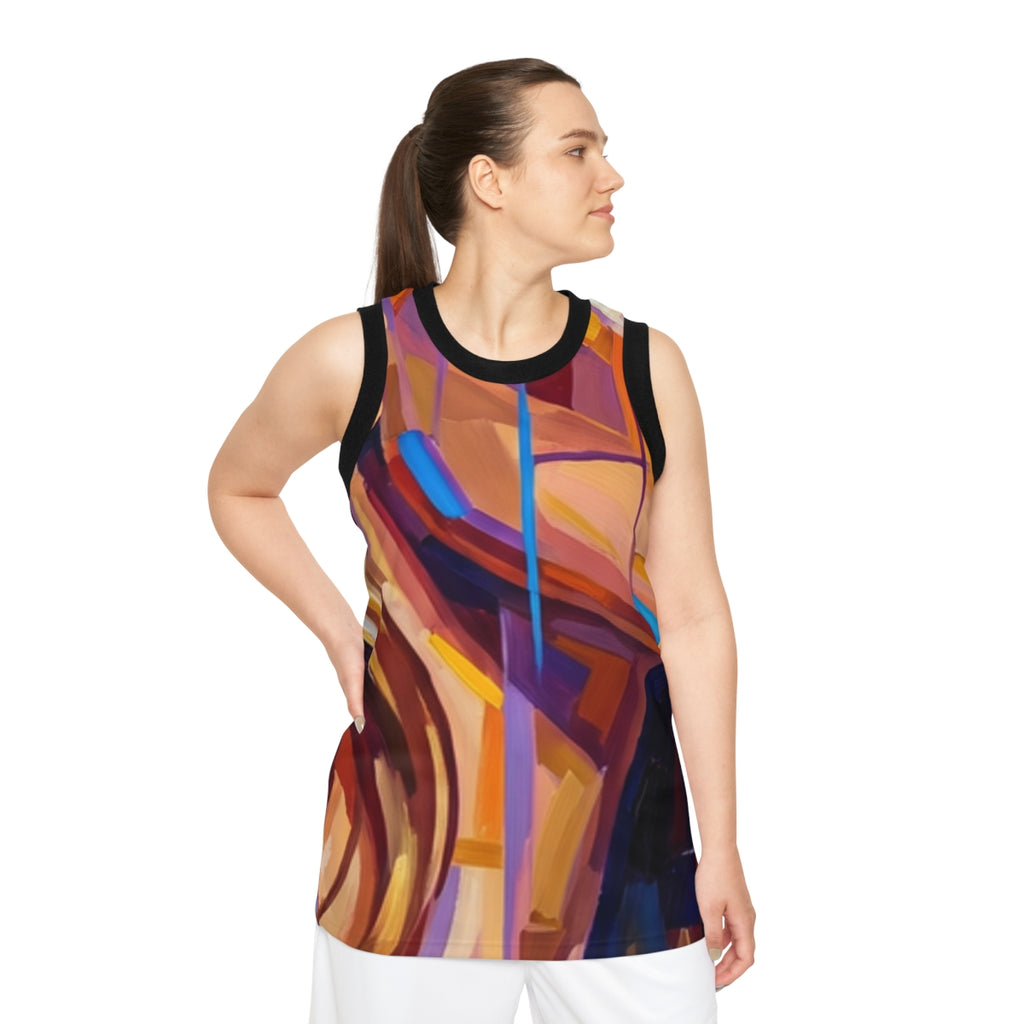 Unisex Basketball Jersey - Shattered Elegance | Echovira...