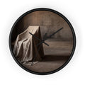 Wall Clock - Draped Silence Still Life Art - Shadowed... |...
