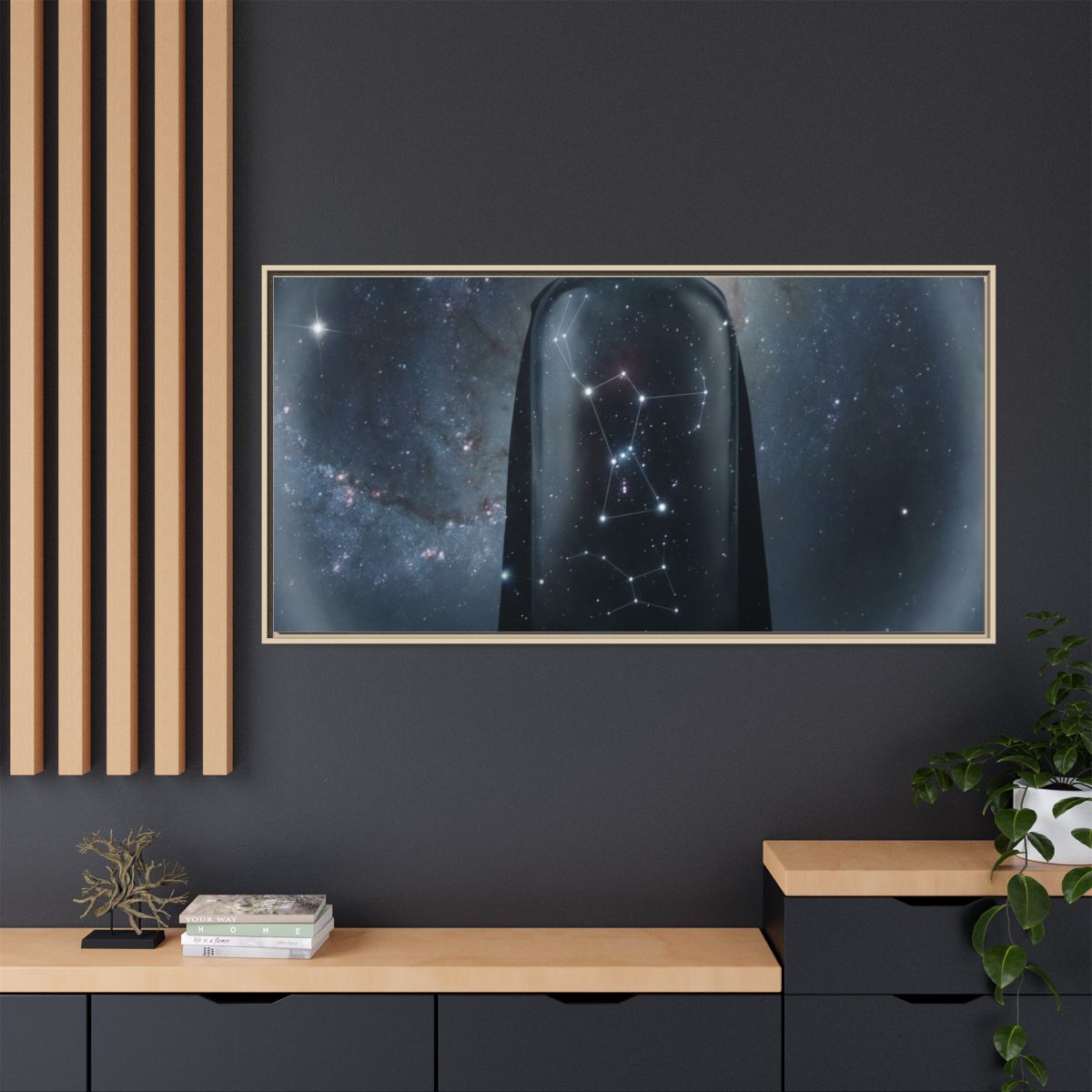 Framed Matte Canvas - Cosmic Sentinel — Natural / 1.25"... |...