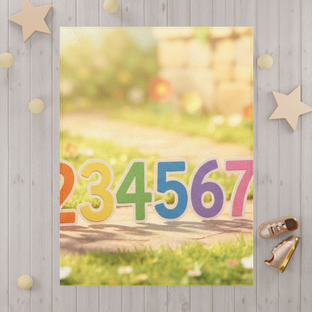Toddler Blanket - Sunny Counting Meadow | Echovira Gallery
