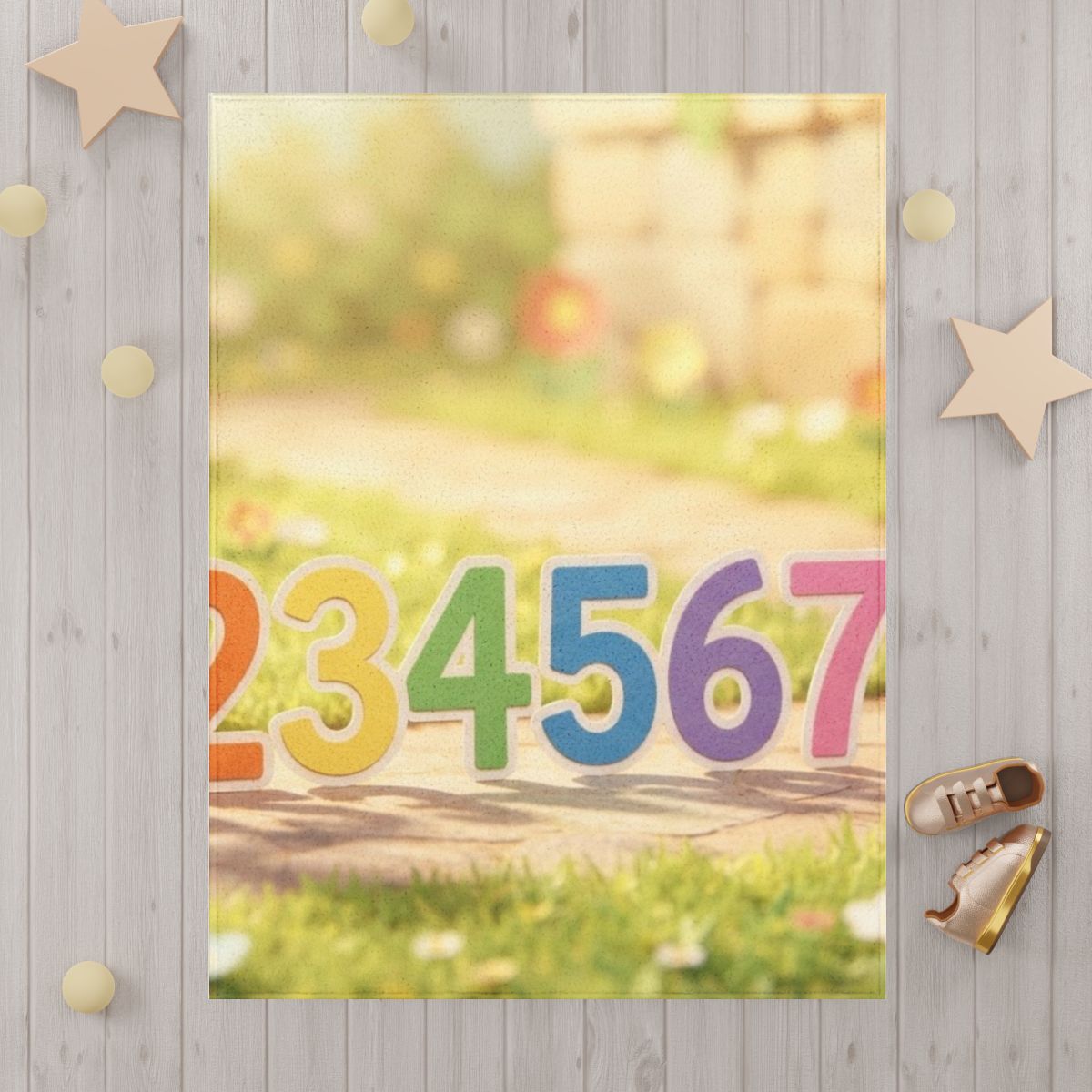 Toddler Blanket - Sunny Counting Meadow | Echovira Gallery